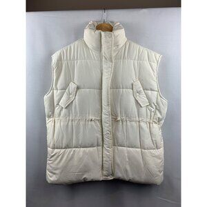 Women's Altar’d State White Puffer Vest Size L
